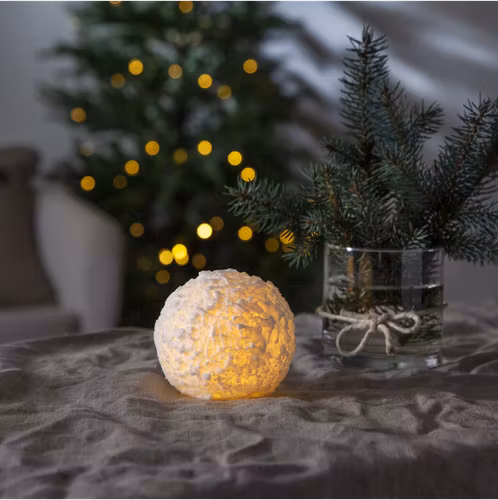 Led Blockljus Snöboll