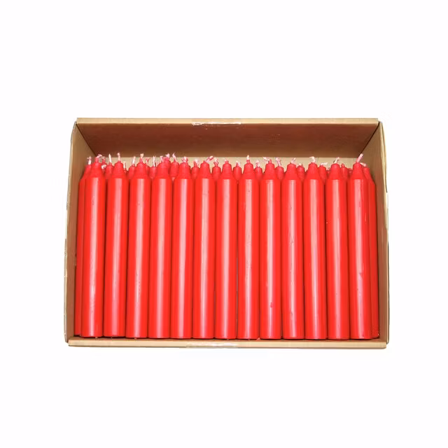 Röda rustikljus 18cm