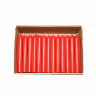 Röda rustikljus 18cm