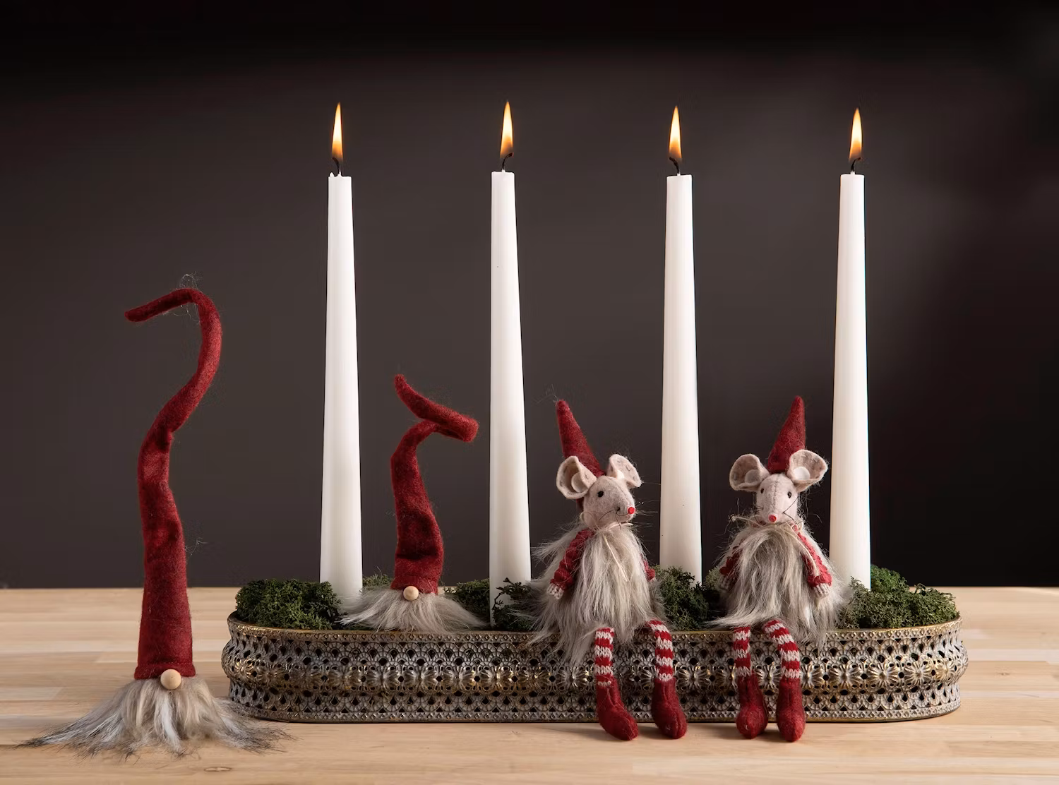 Dekoration Tomte Ståltråd Luva Mix