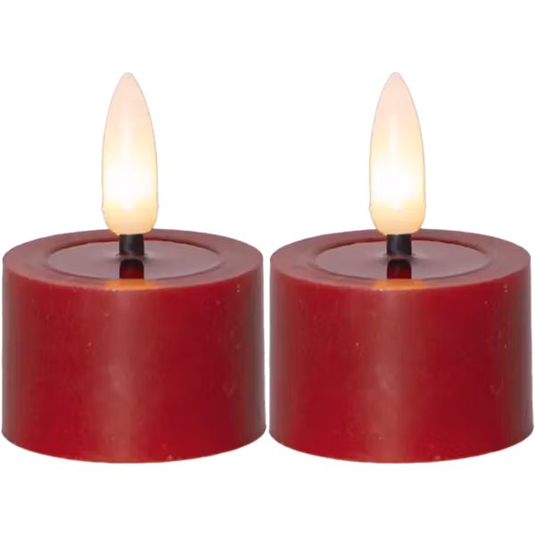 Led Värmeljus röda 2-pack