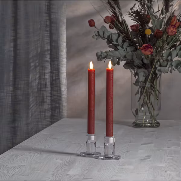 LED Antikljus 2-pack Röd