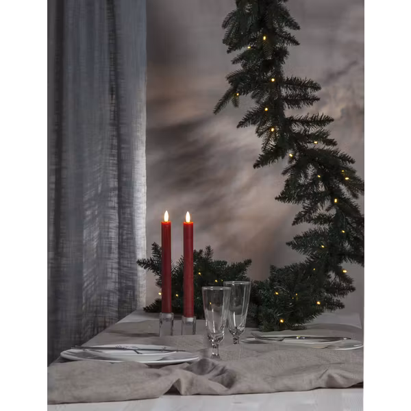 LED Antikljus 2-pack Röd