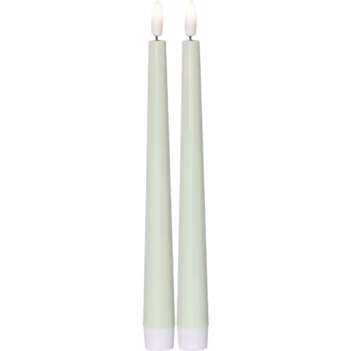 Gröna LED Antikljus 2-pack Flamme Candy