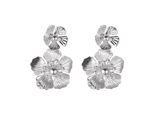 Örhängen Silver Blommor