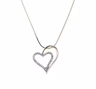 Halsband Dubbelhjärta Guld