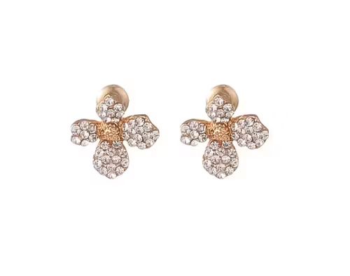 Örhängen Guld Liten blomma