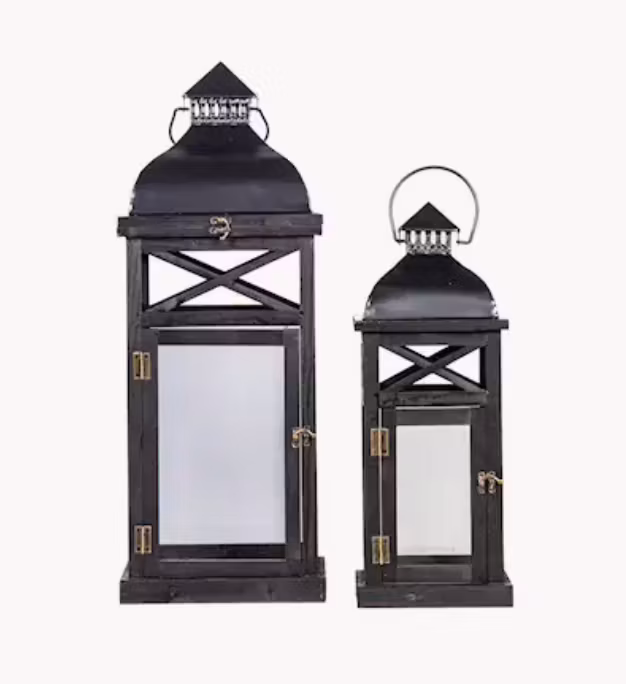 Svart lykta (2 storlekar)