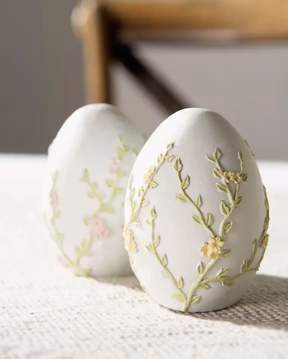 Dekoration ägg blomster (2 olika)