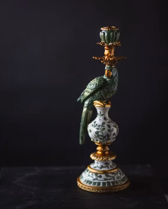 Ljusstake papegoja grön