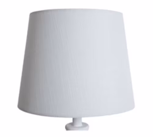 Vit lampskärm grovlinne 22*28*22cm