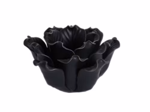 Svart Blomma Ljushållare