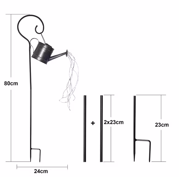 Solcellsdekoration kanna