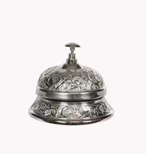 Ringklocka Antik Silver 9cm