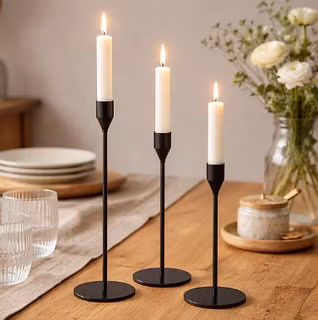 3-pack Ljusstake Svart