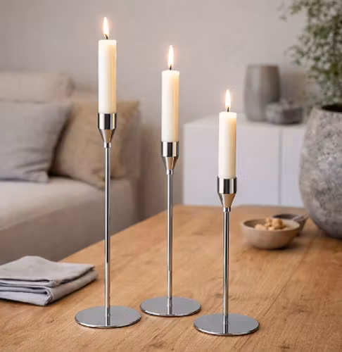 3-pack Ljusstake Silver