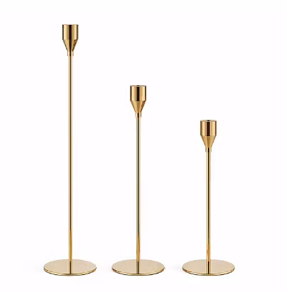 3-pack Ljusstake Guld