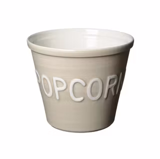 Popcornskål, Havre m vit text