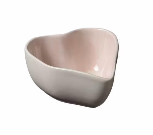 Skål hjärta soft pink 15*8cm