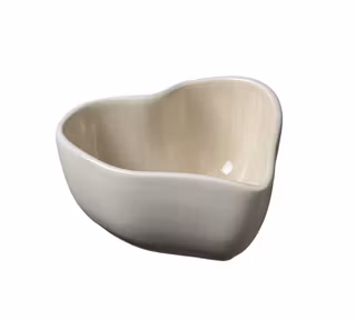 Skål hjärta sand 15*8cm