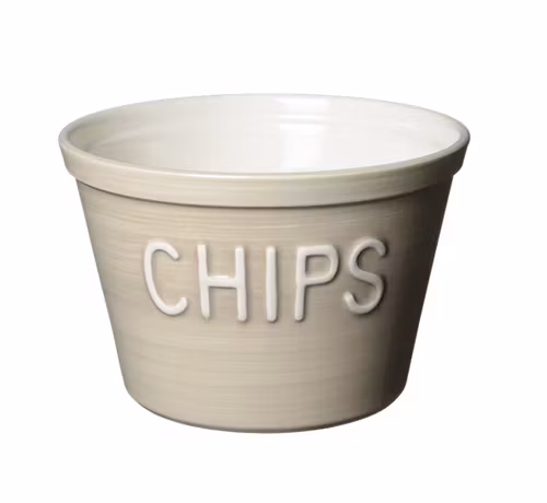 Chipsskål, Havre m vit text