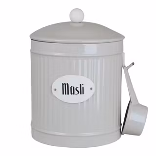 Musli burk med lock och skopa