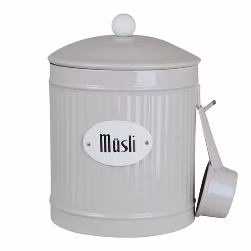 Musli burk med lock och skopa
