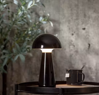 Bordslampa uppladdningsbar Svart