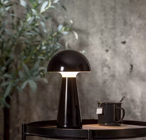 Bordslampa uppladdningsbar Svart