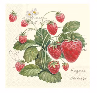 Servett Jordgubbe 20p 33*33cm