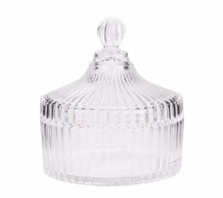 Glasskål med lock 15cm
