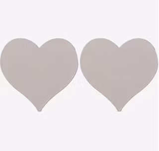 2-pack Ljusmanschett Beige hjärta
