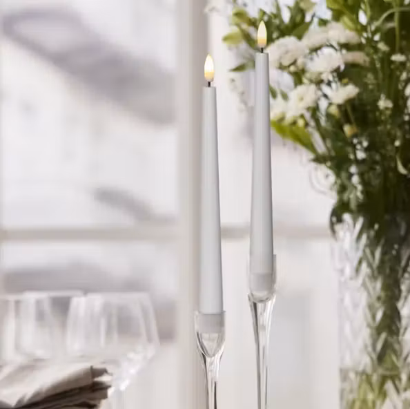 Vita LED Antikljus 2-pack Flamme Candy