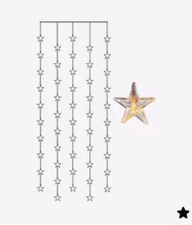 Ljusgardin Star