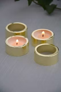 Guldring för stora värmeljus 4-pack