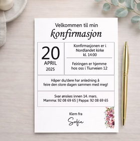 Kopi Blomst - invitasjon