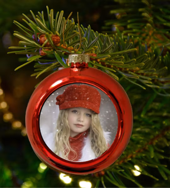 Julekule med bilde