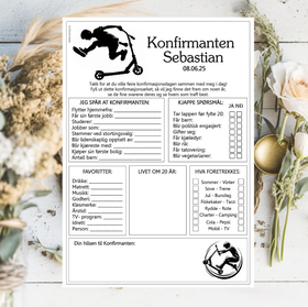Sparkesykkel - konfirmasjonsark