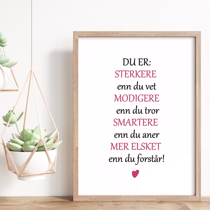 Du er..
