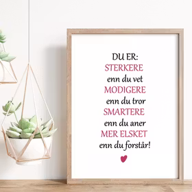Du er..