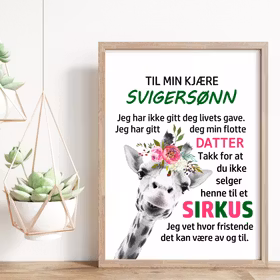 Til min kjære svigersønn