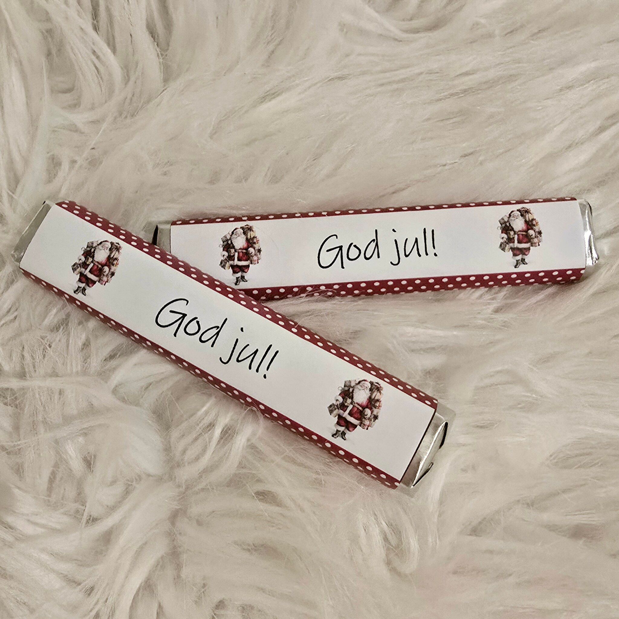 Kinder Maxi etiketter, julemotiv