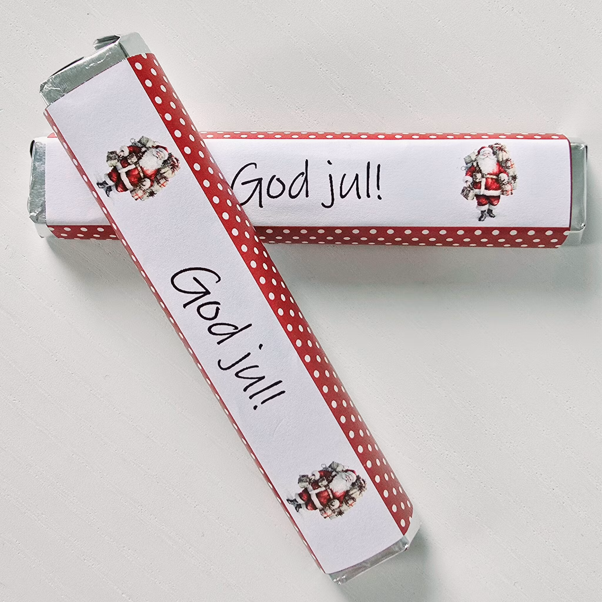 Kinder Maxi etiketter, julemotiv