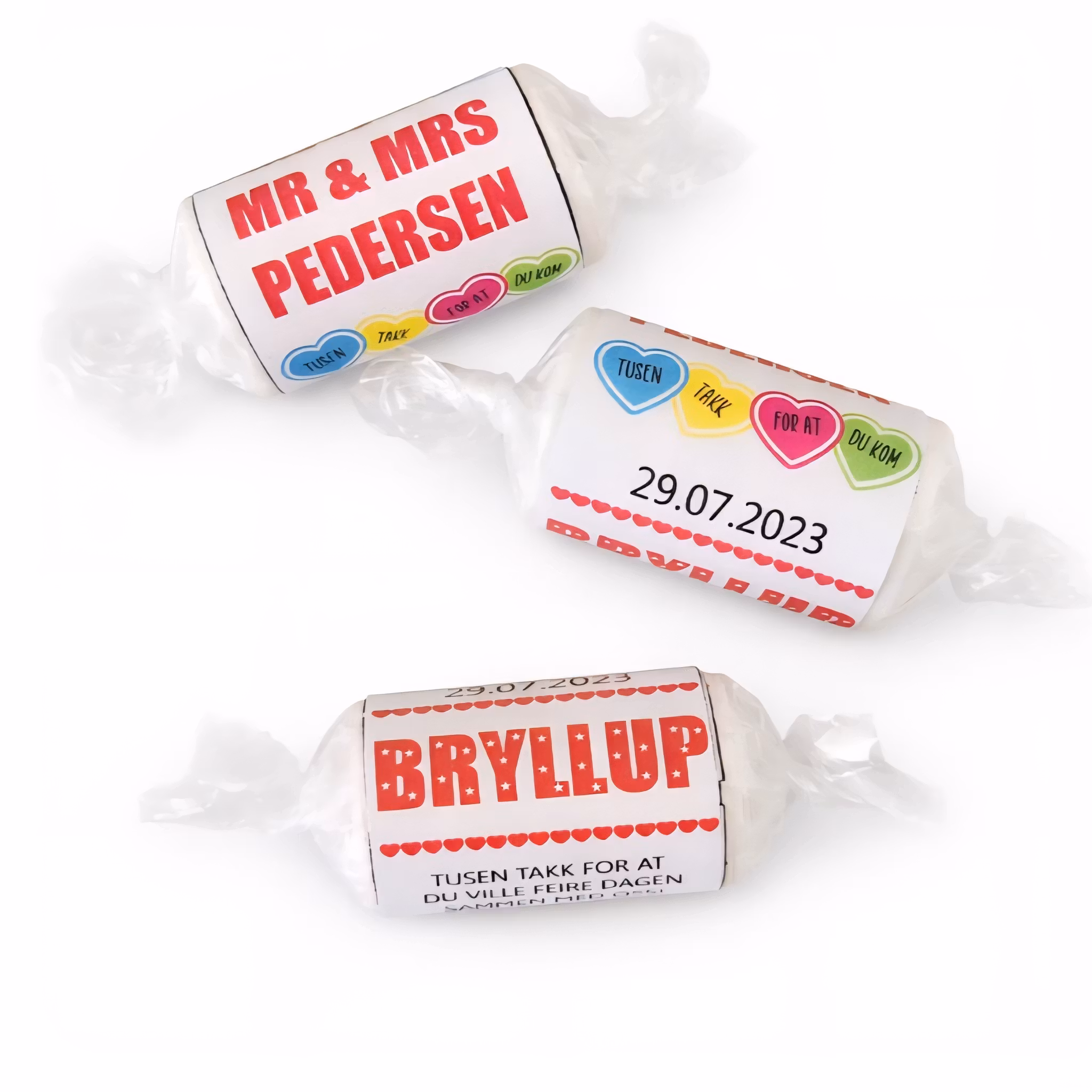 Love hearts etiketter