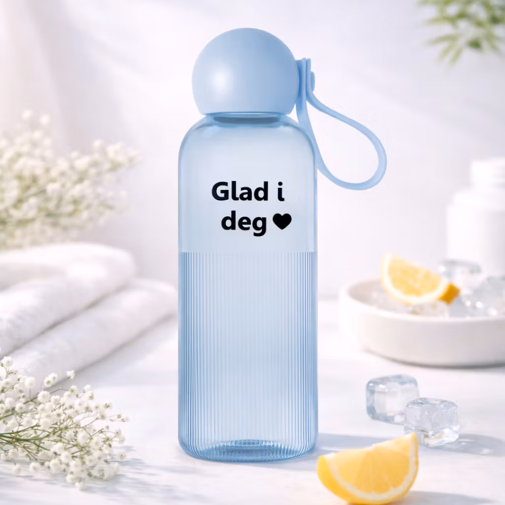 Glad i deg, flaske (velg farge)
