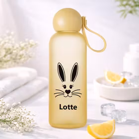 Harepus + navn, flaske (velg farge)