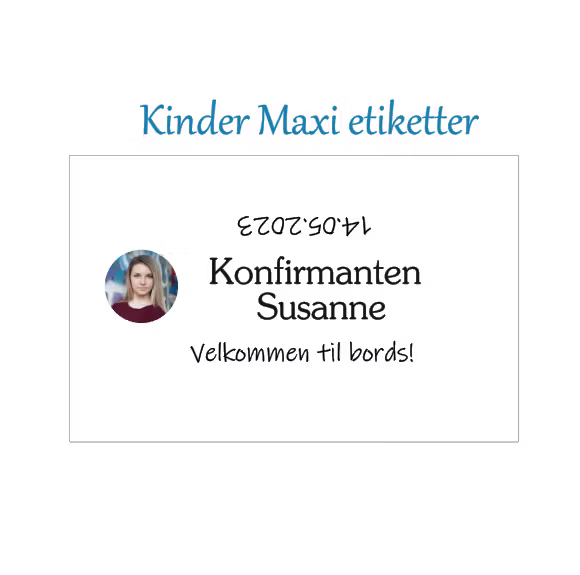 Ditt bilde - konfirmasjonsark