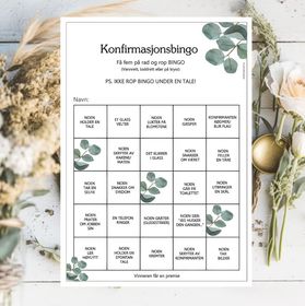 Konfirmasjonsbingo (velg design)