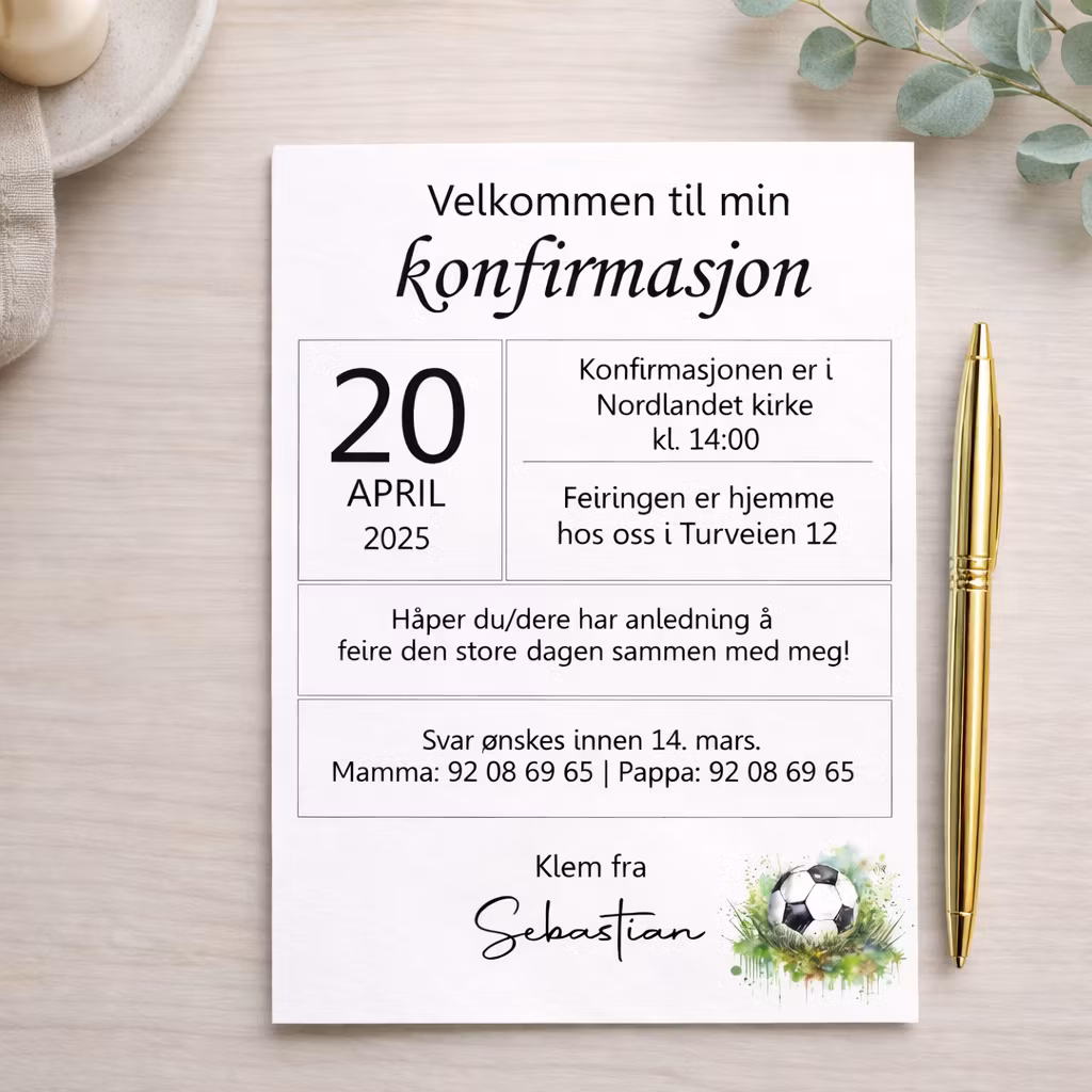 Invitasjoner (velg design)