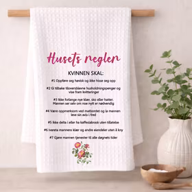 Kjøkkenhåndkle, husets regler